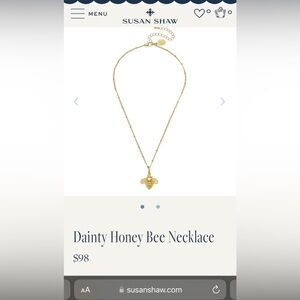 Susan Shaw Bee Necklace